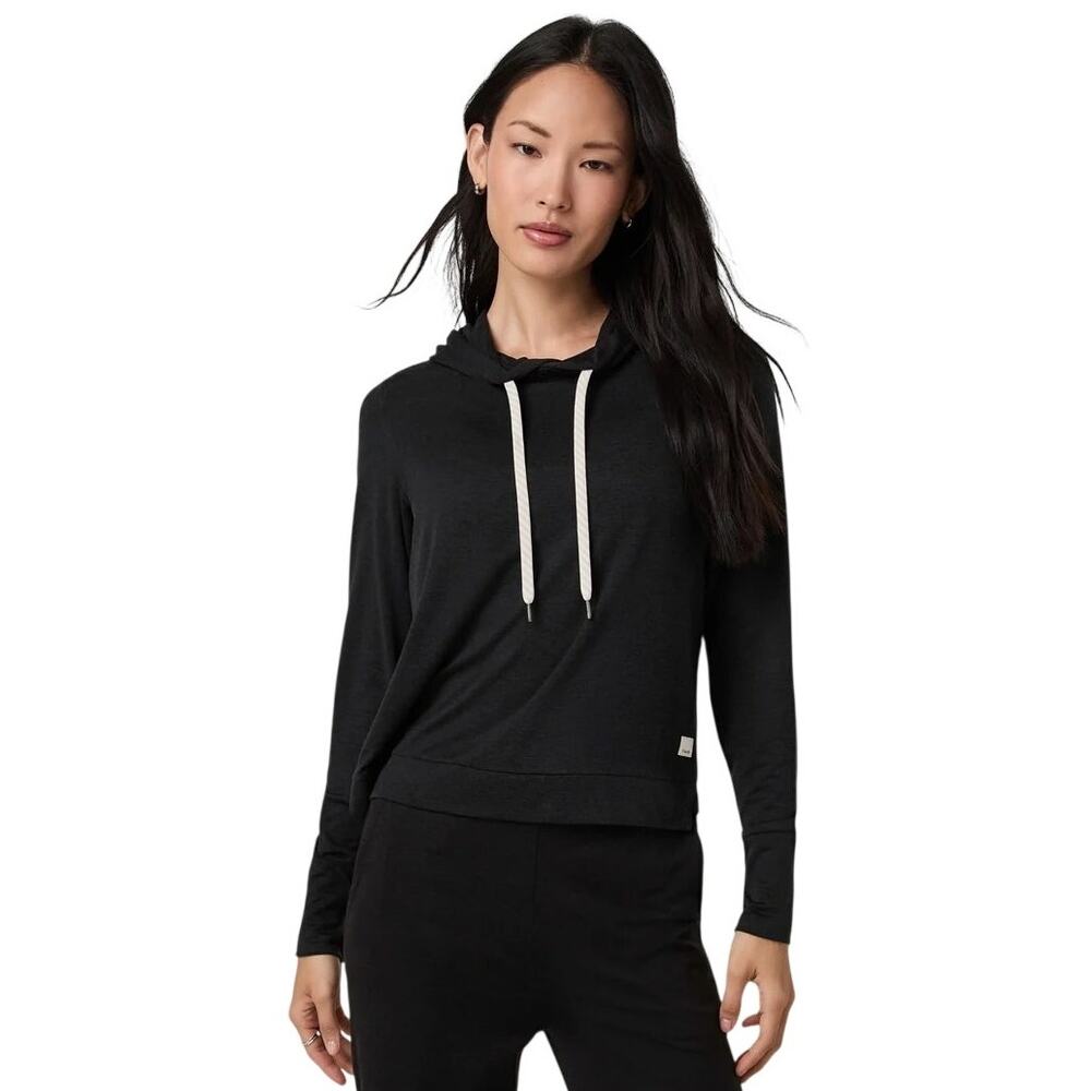 Vuori Halo Essential Hoodie Ladies Sweatshirt Small Dark Coal Grey Gym